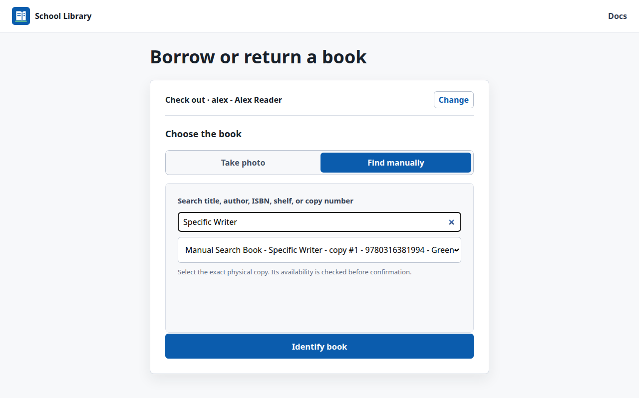 Shelf-School manual book fallback