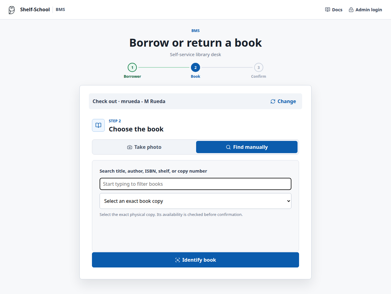 Shelf-School manual book fallback