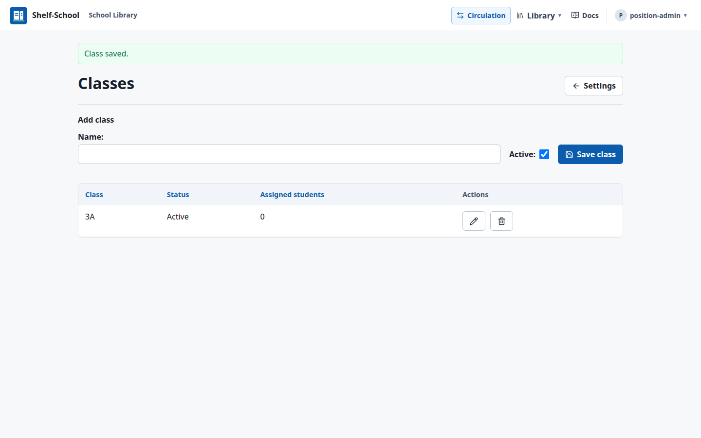 Configurable school classes